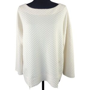 NWT Talbots Petite Ivory color boat neck sweater size XL